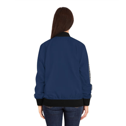 Nuvia blue Women's Bomber Jacket (AOP)