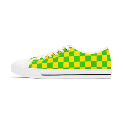 Vibrant Checkerboard Low Top Sneakers for Women, Stylish Everyday Footwear, Casual Sneakers, Trendy Shoes for Summer, Unique Gift Idea