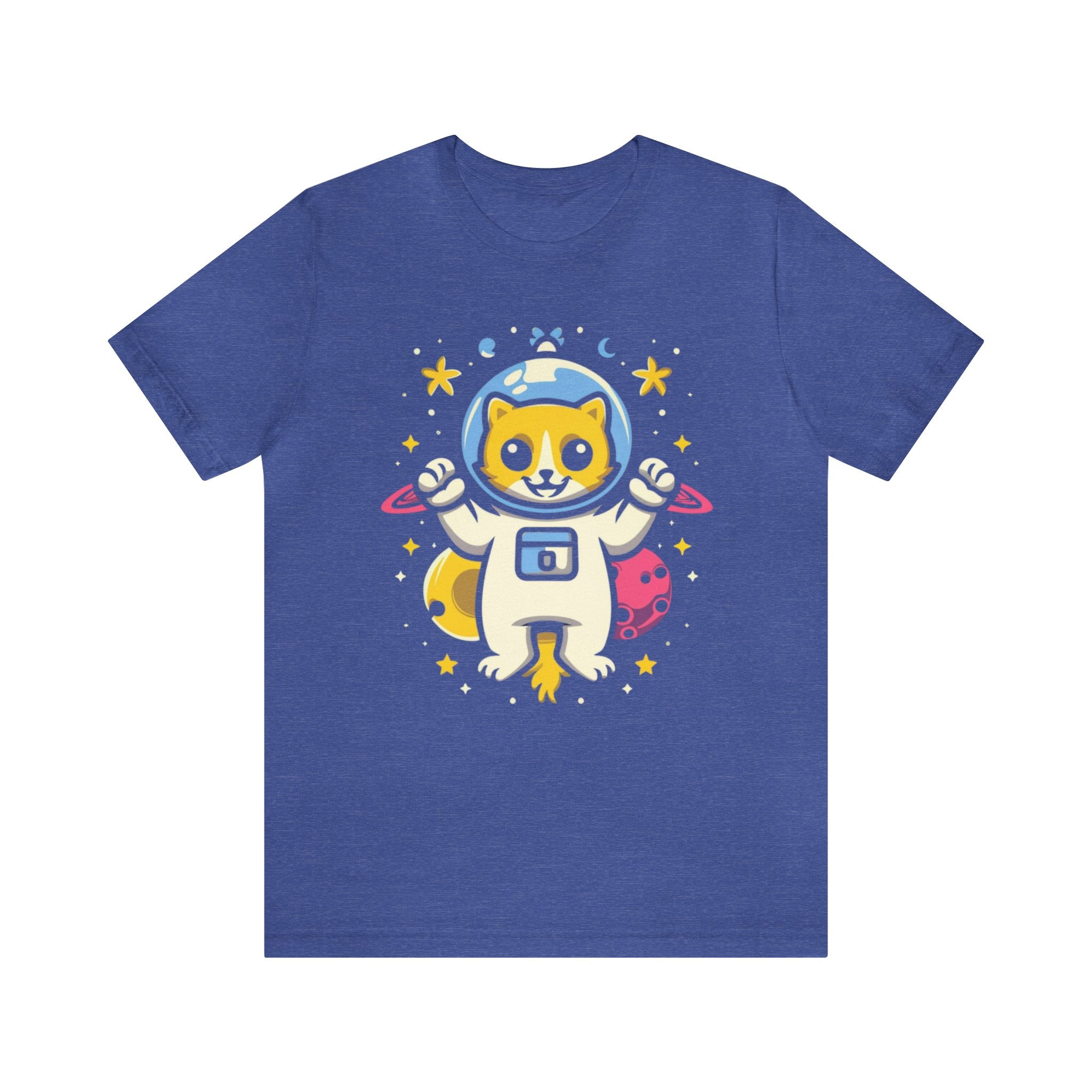 Astronaut Cat Unisex Jersey Short Sleeve Tee