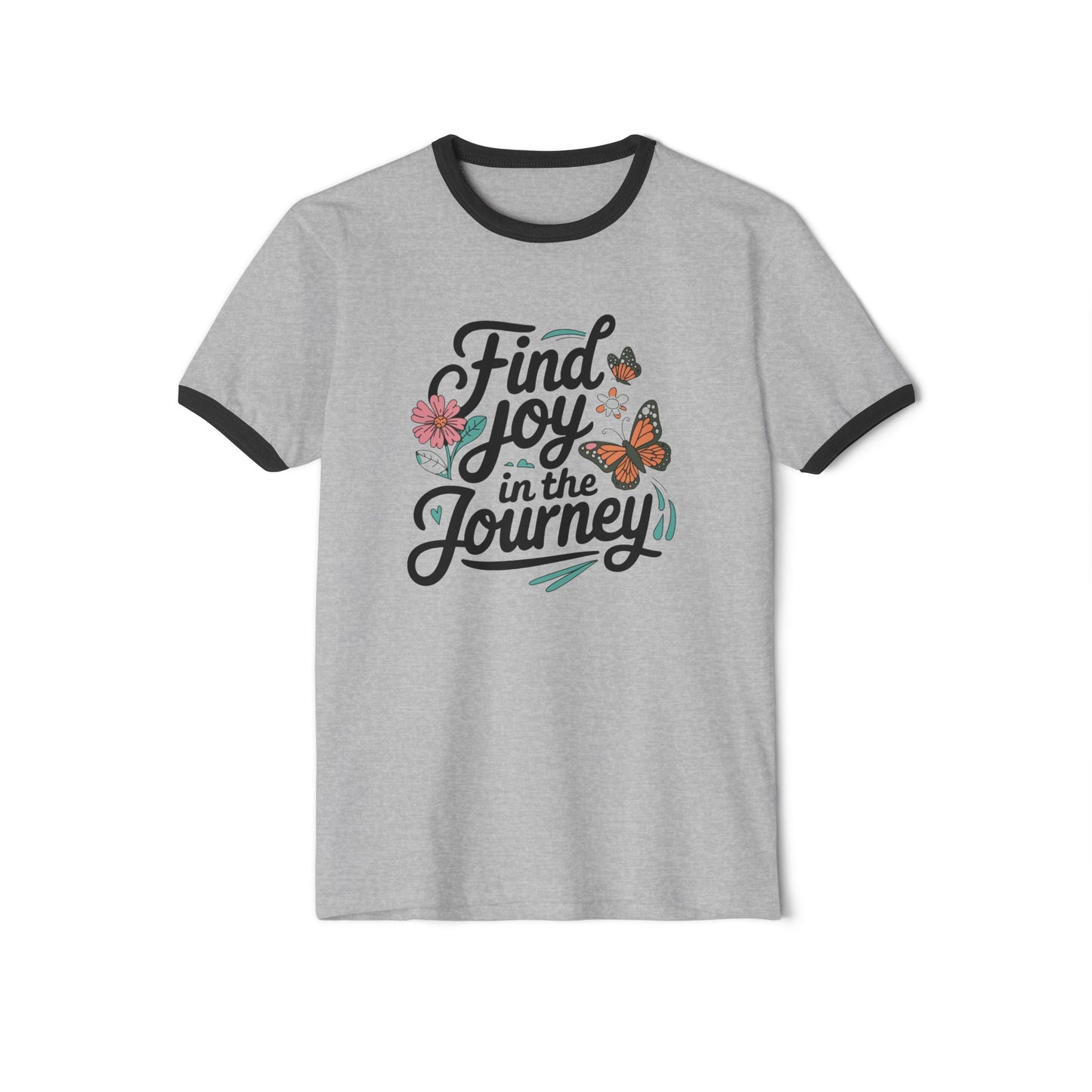 Find joy in the journey Unisex Cotton Ringer T-Shirt