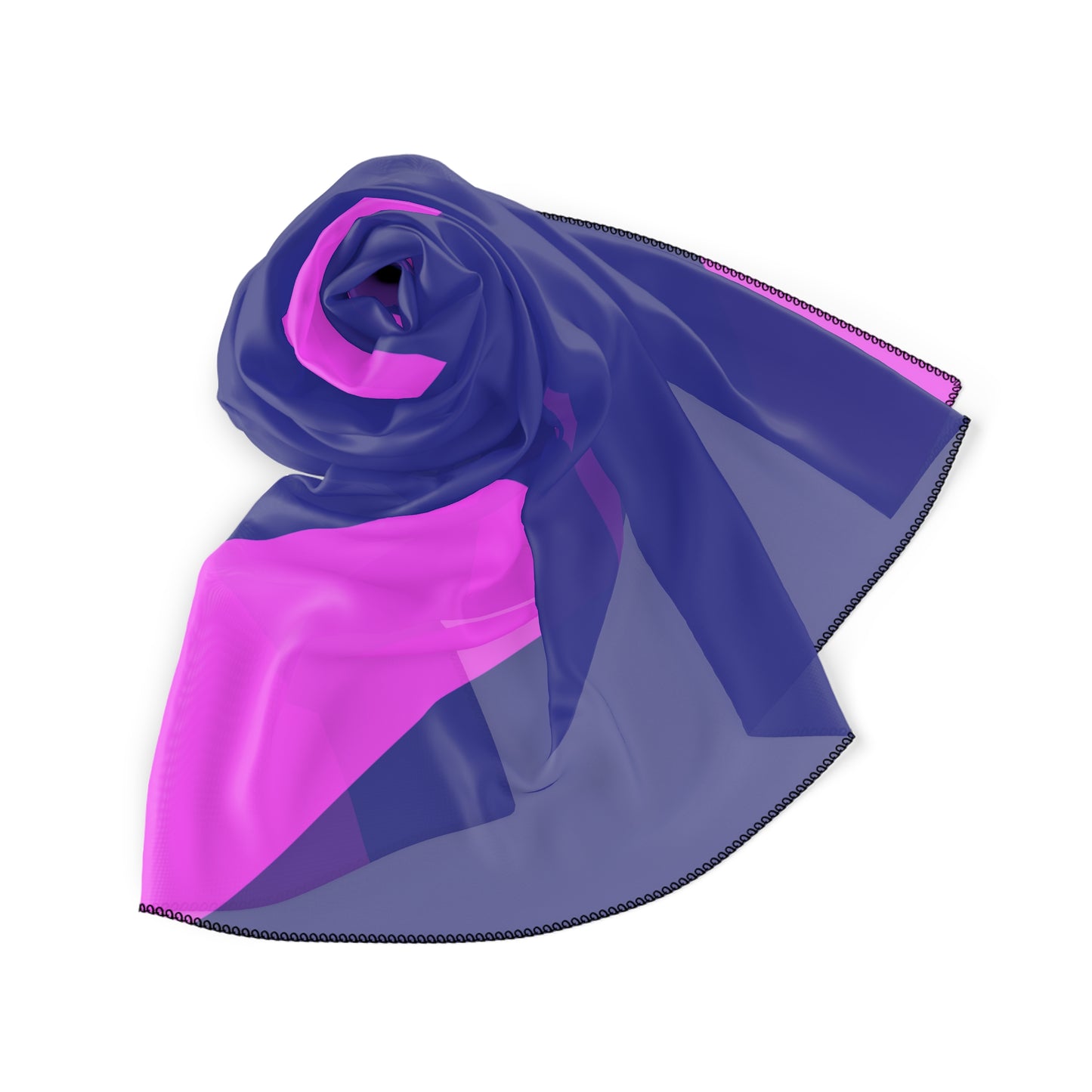 Stylish blue Poly Scarf with Abstract Design - Chic, Versatile Accessory for All Occasions