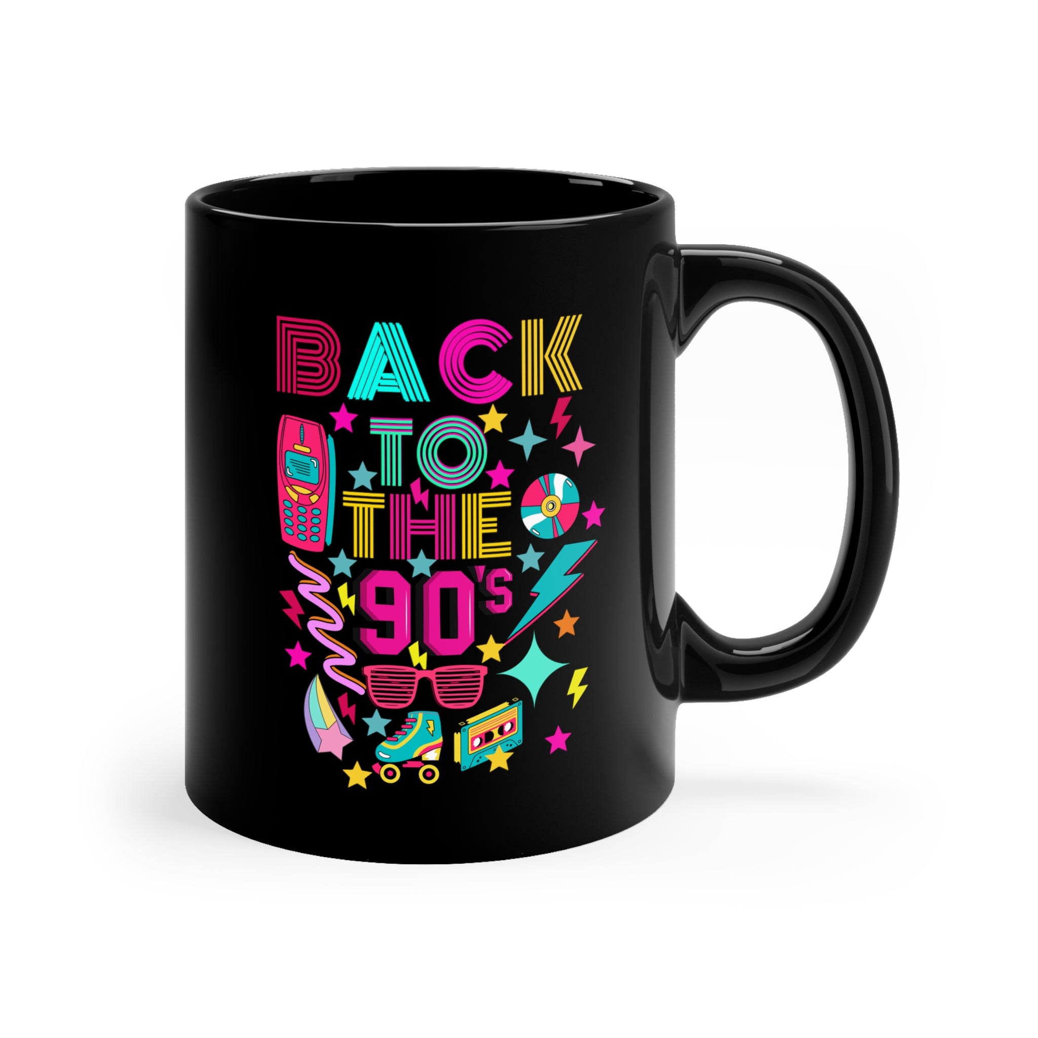 BACK TO THE 90's  11oz Black Mug