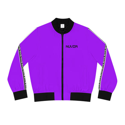 Nuvia purple Women's Bomber Jacket (AOP)