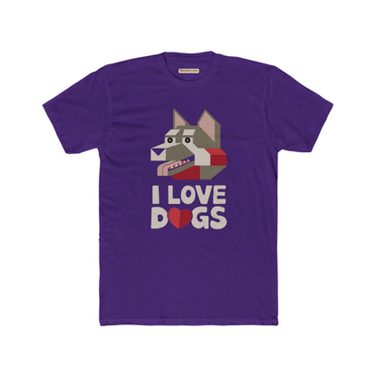 I love dogs Unisex Cotton Crew Tee