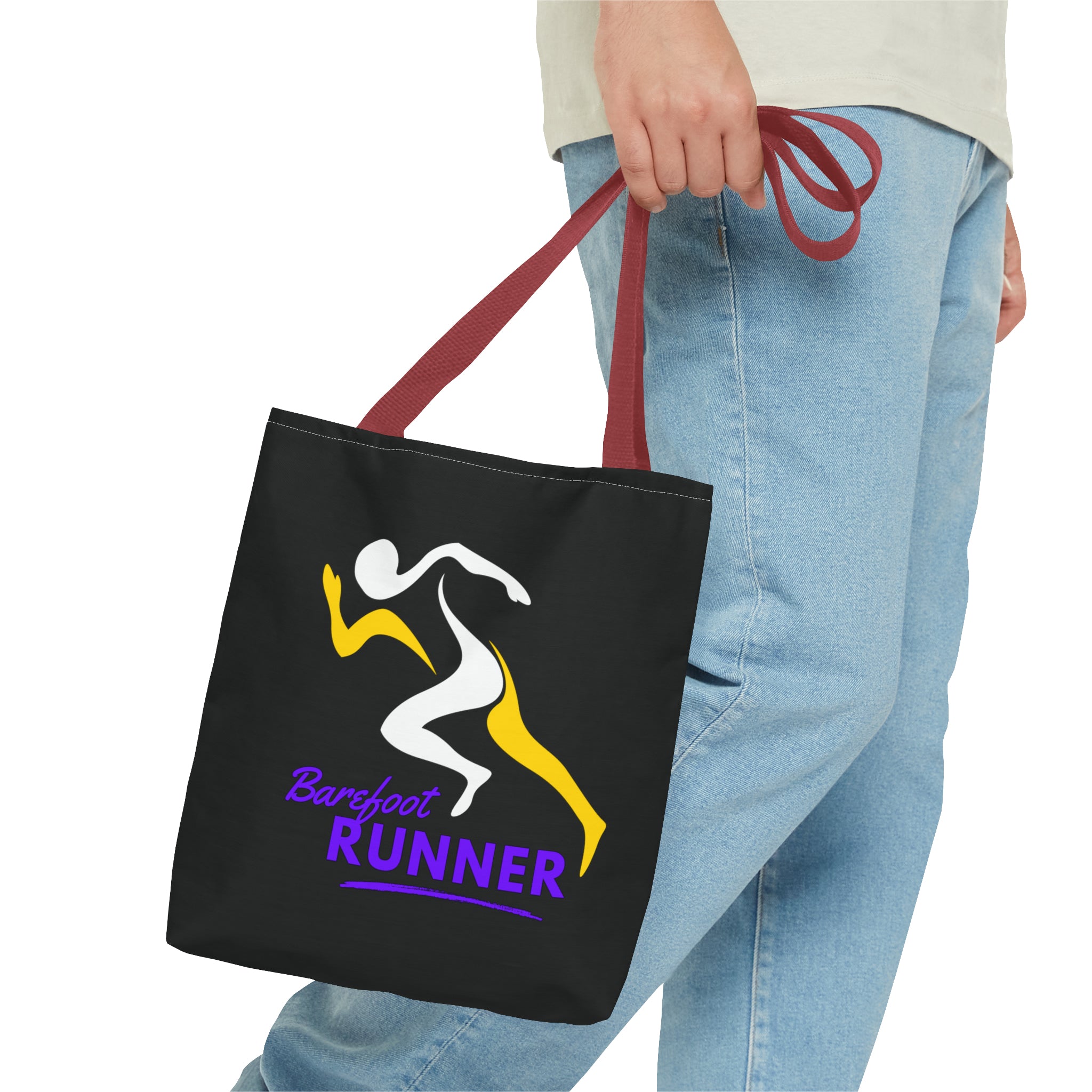 Barefoot Runner Tote Bag (AOP)