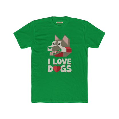 I love dogs Unisex Cotton Crew Tee
