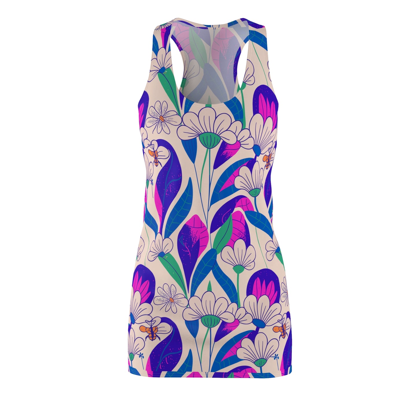 Vibrant Floral Racerback Dress