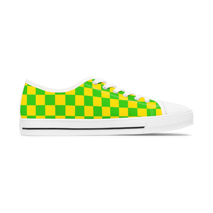 Vibrant Checkerboard Low Top Sneakers for Women, Stylish Everyday Footwear, Casual Sneakers, Trendy Shoes for Summer, Unique Gift Idea