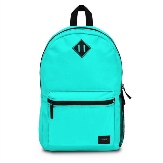 Vibrant Aqua Backpack for School and Adventures | Stylish School Bag, Travel Backpack, Everyday Tote, Unisex Backpack, Functional Rucksack