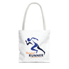 Barefoot Runner Tote Bag (AOP)