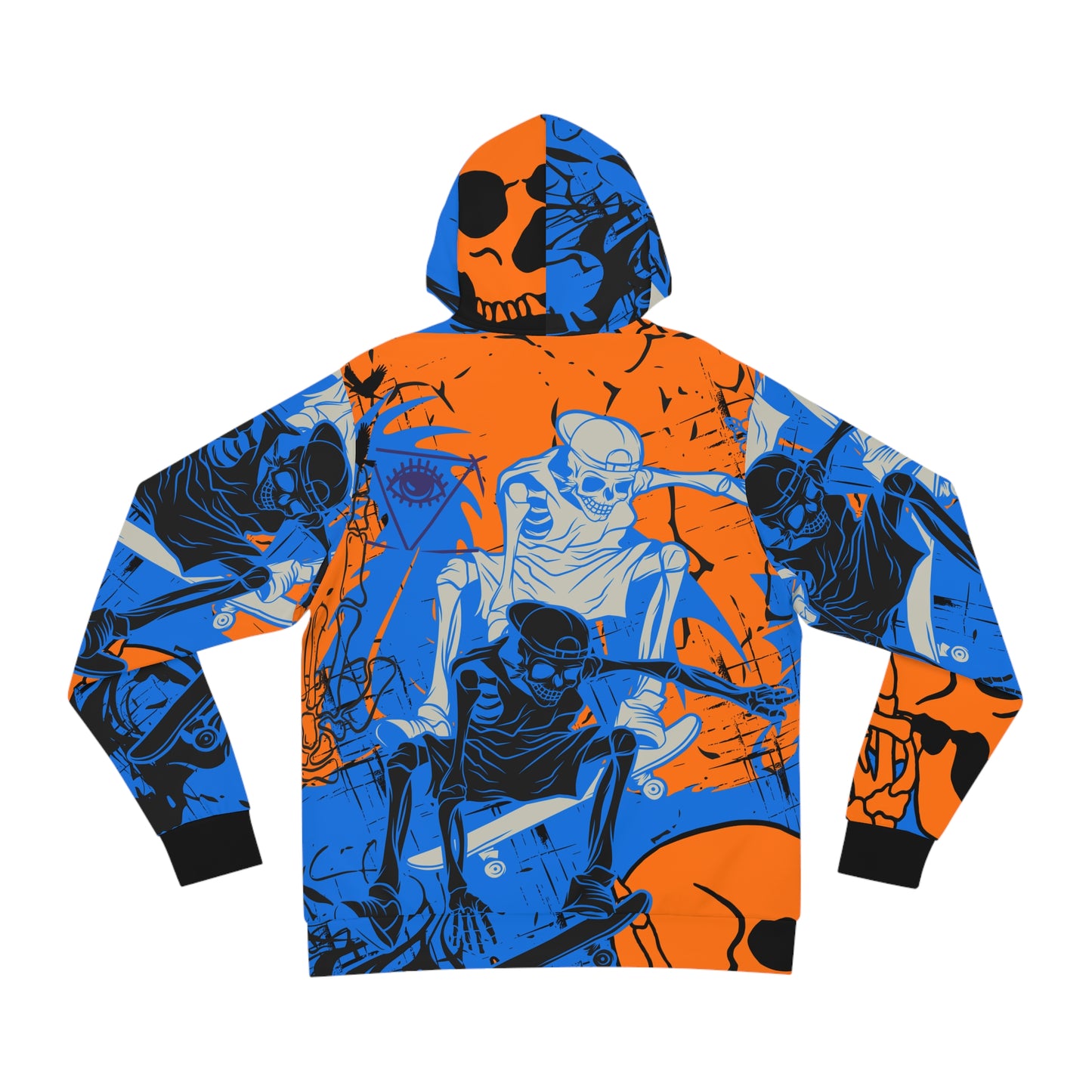 Eerie Vibes Fashion Hoodie - Skeleton Graphic Design for Halloween Celebrations