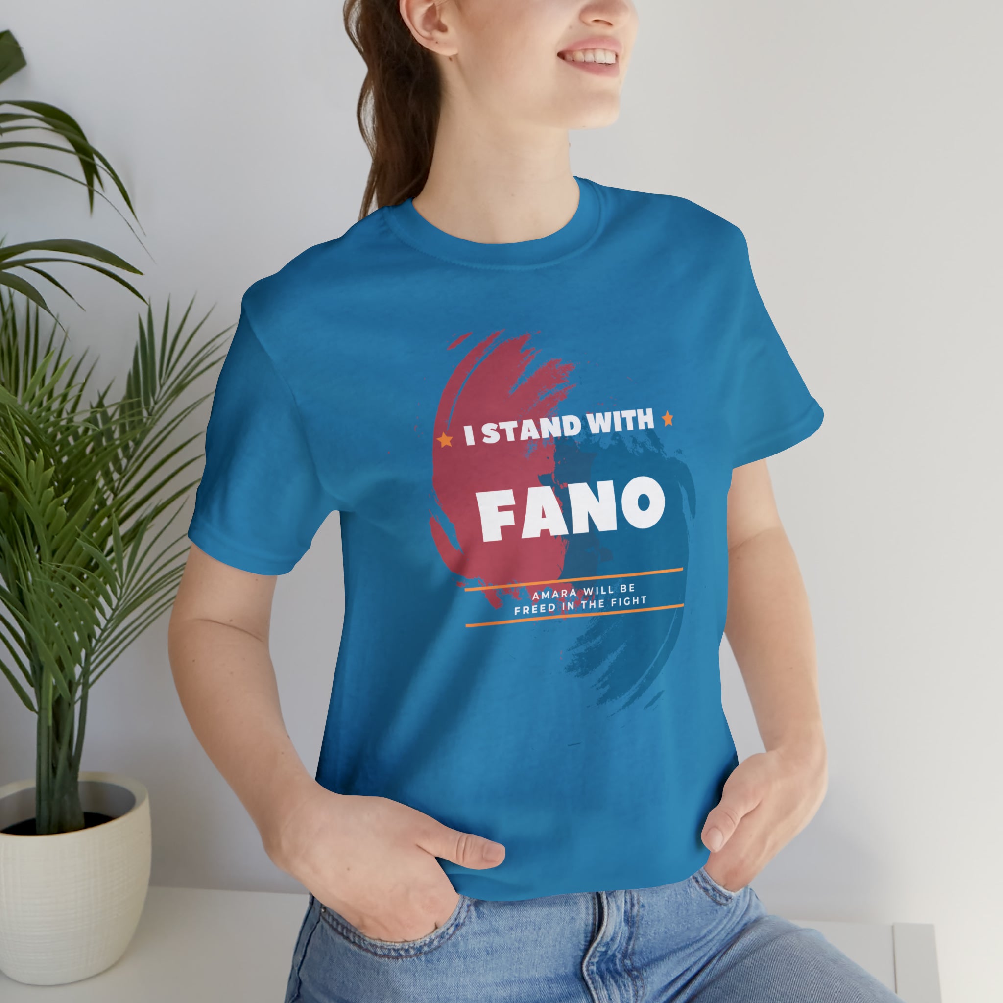 I STAND WITH FANO UNISEX JERSEY TEE