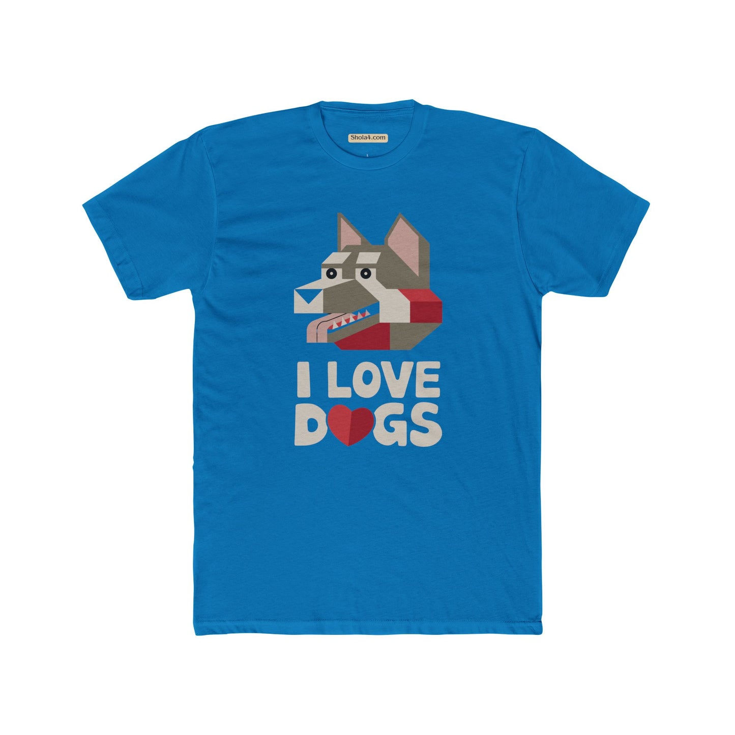 I love dogs Unisex Cotton Crew Tee