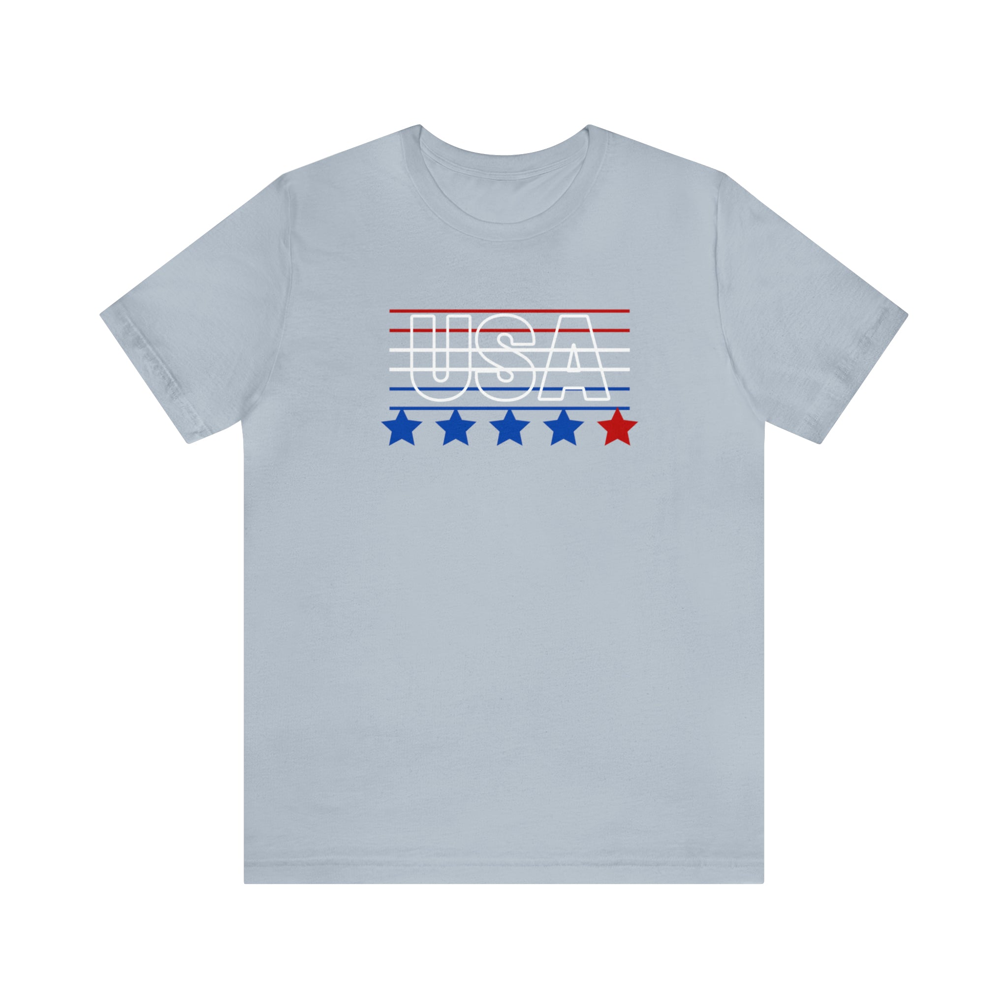 USA FLAG COLOR  UNISEX JERSEY T-SHIRT