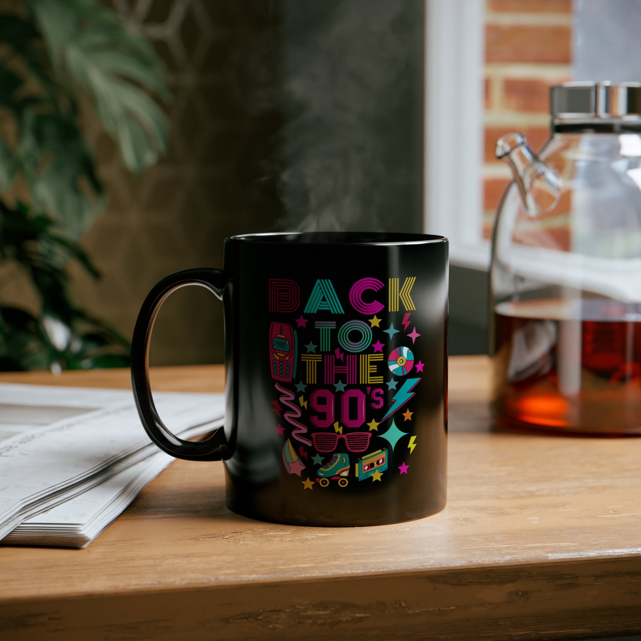 BACK TO THE 90's  11oz Black Mug