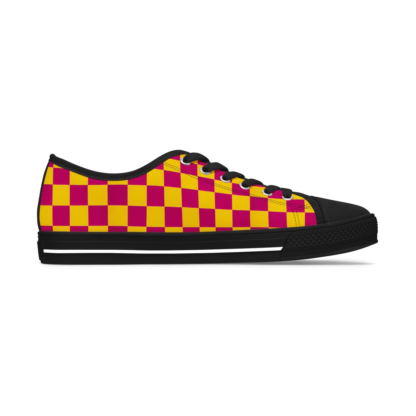 Vibrant Checkerboard Low Top Sneakers for Stylish Women, Trendy Footwear, Casual Chic, Summer Fashion, Unique Gift Idea