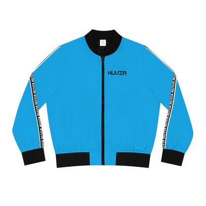 Nuvia bright blue Women's Bomber Jacket (AOP)