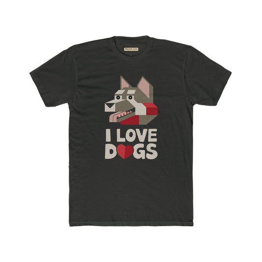 I love dogs Unisex Cotton Crew Tee