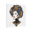 Women flower hair art Canvas Photo Tile