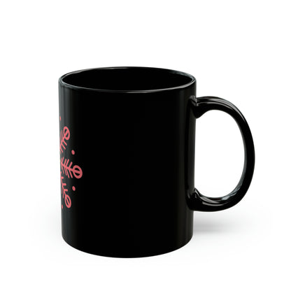 SNOWFLAKE 11oz Black Mug