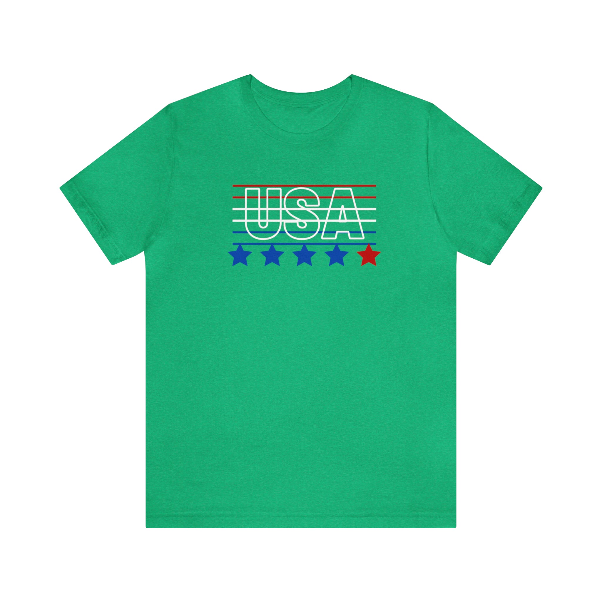 USA FLAG COLOR  UNISEX JERSEY T-SHIRT