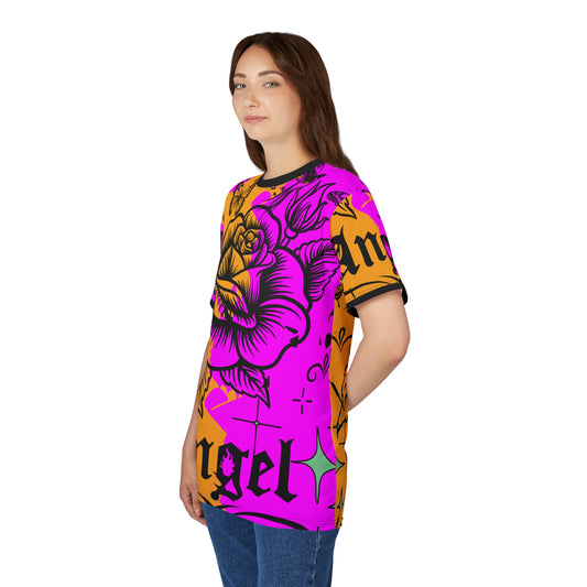 Unisex Floral Graphic Tee - Vibrant Rose Design for Trendy Summer Style