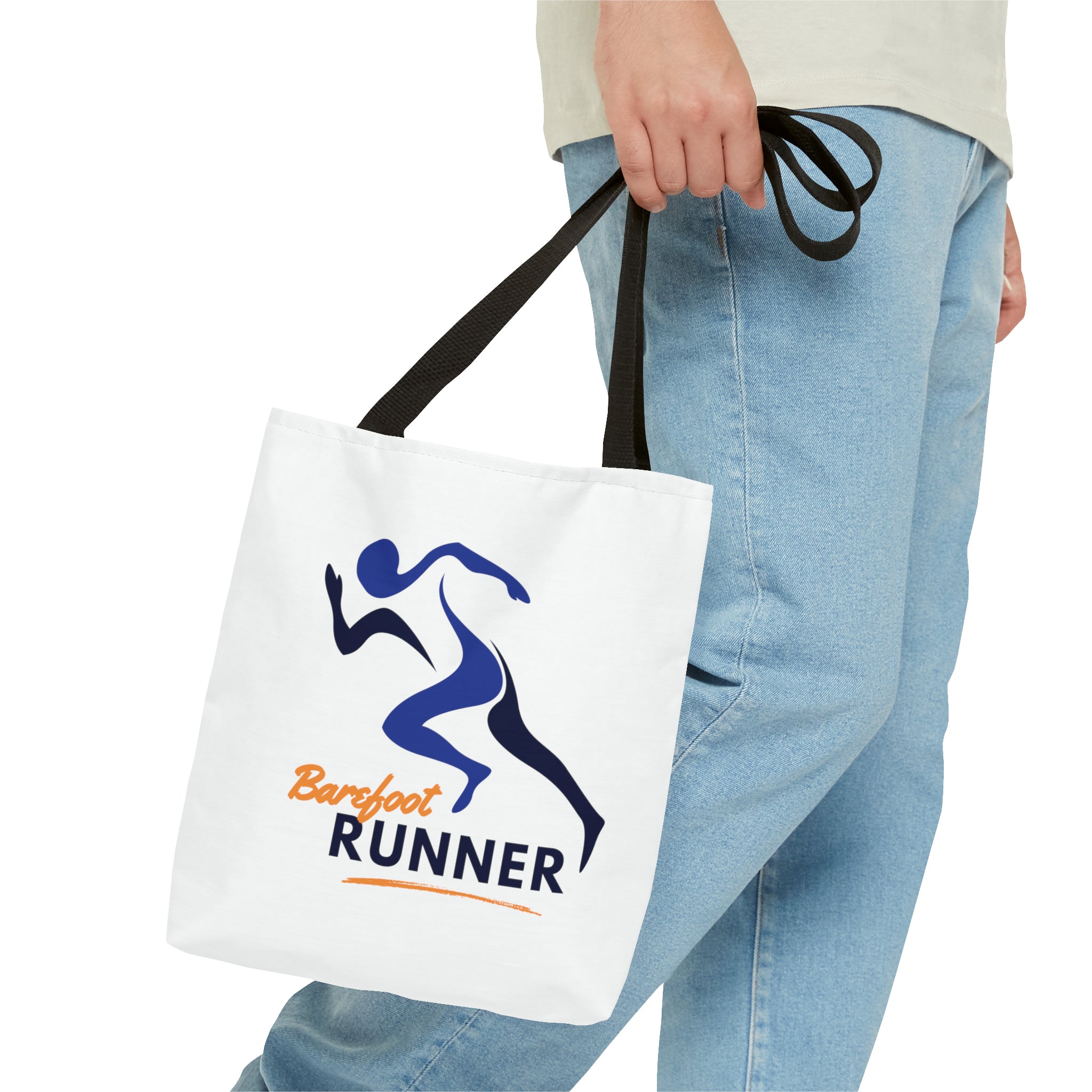 Barefoot Runner Tote Bag (AOP)