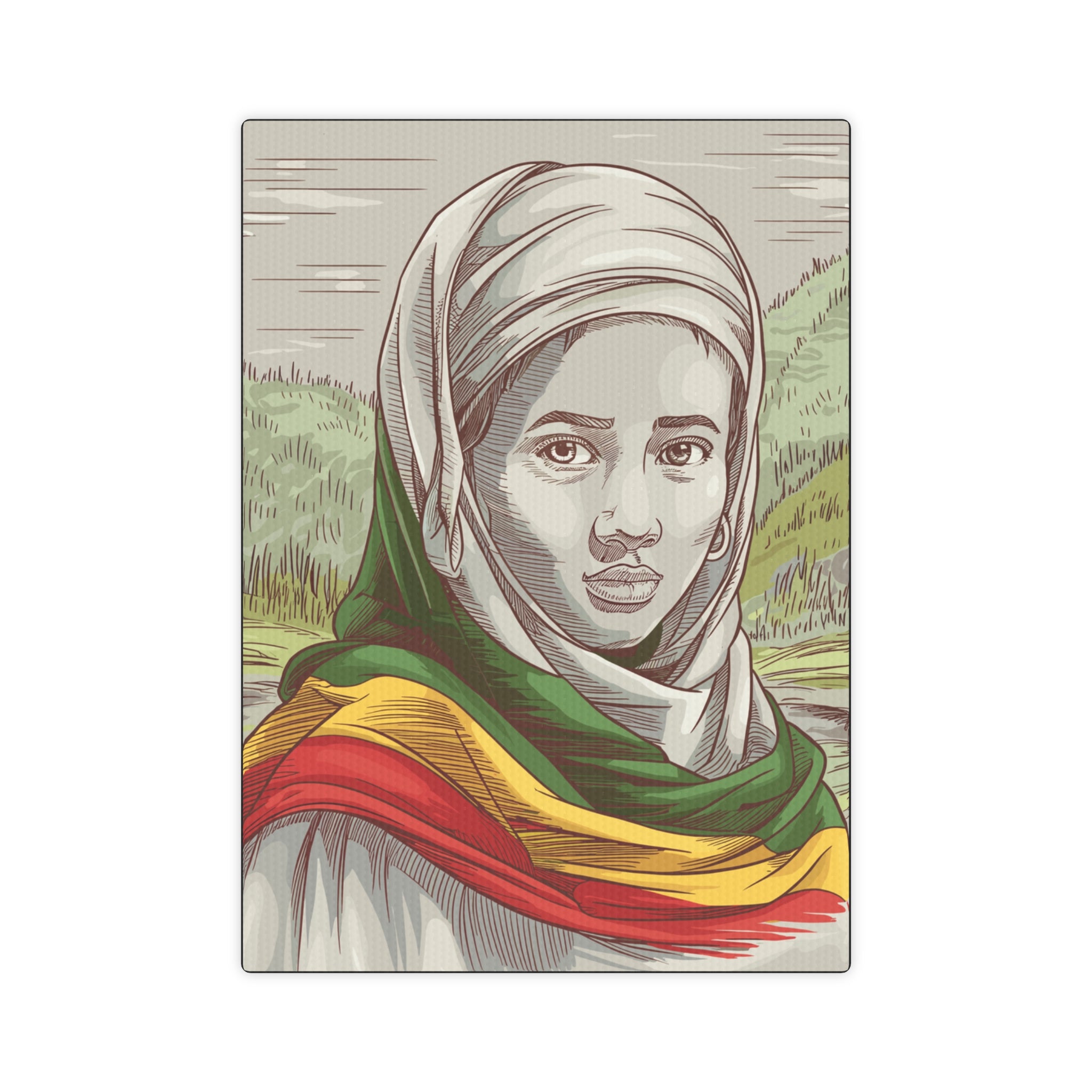 Ethiopian Beautiful girl wall Canvas Photo Tile