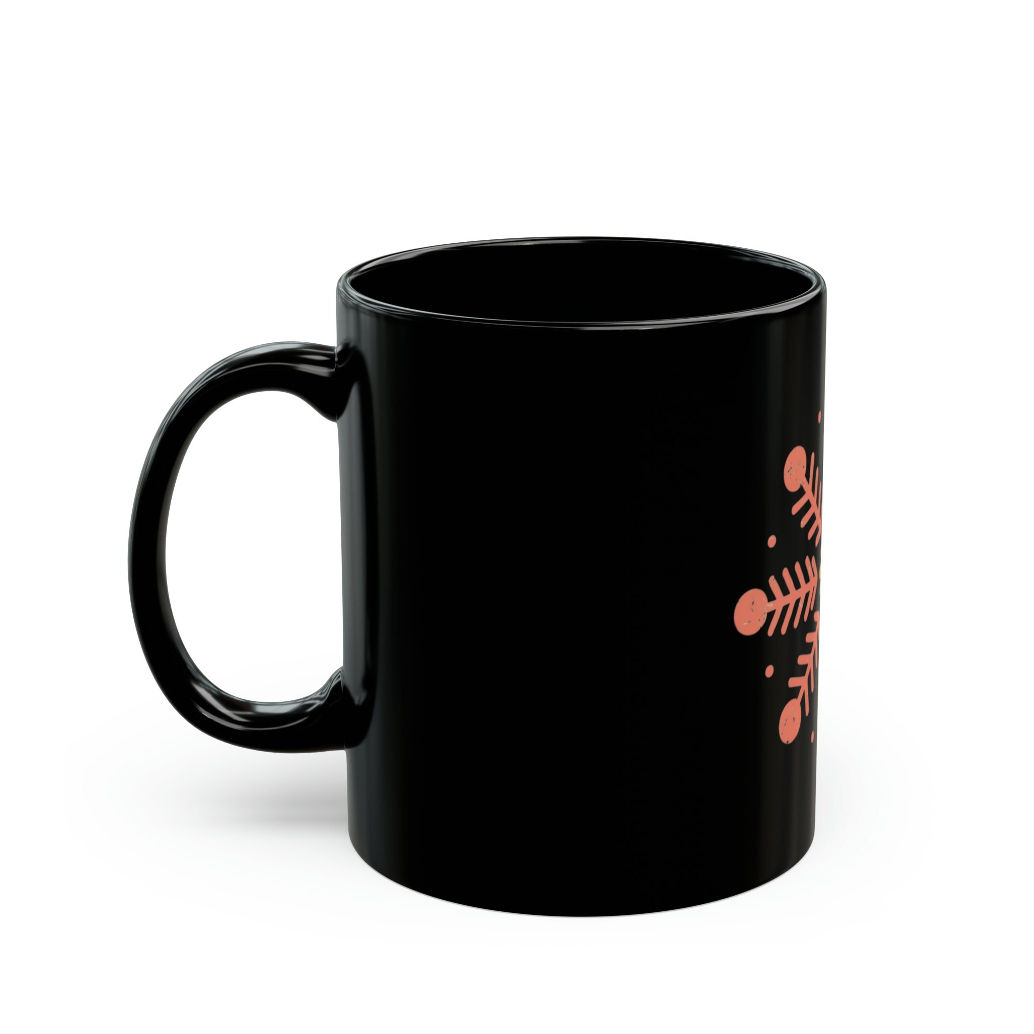 SNOWFLAKE 11oz Black Mug