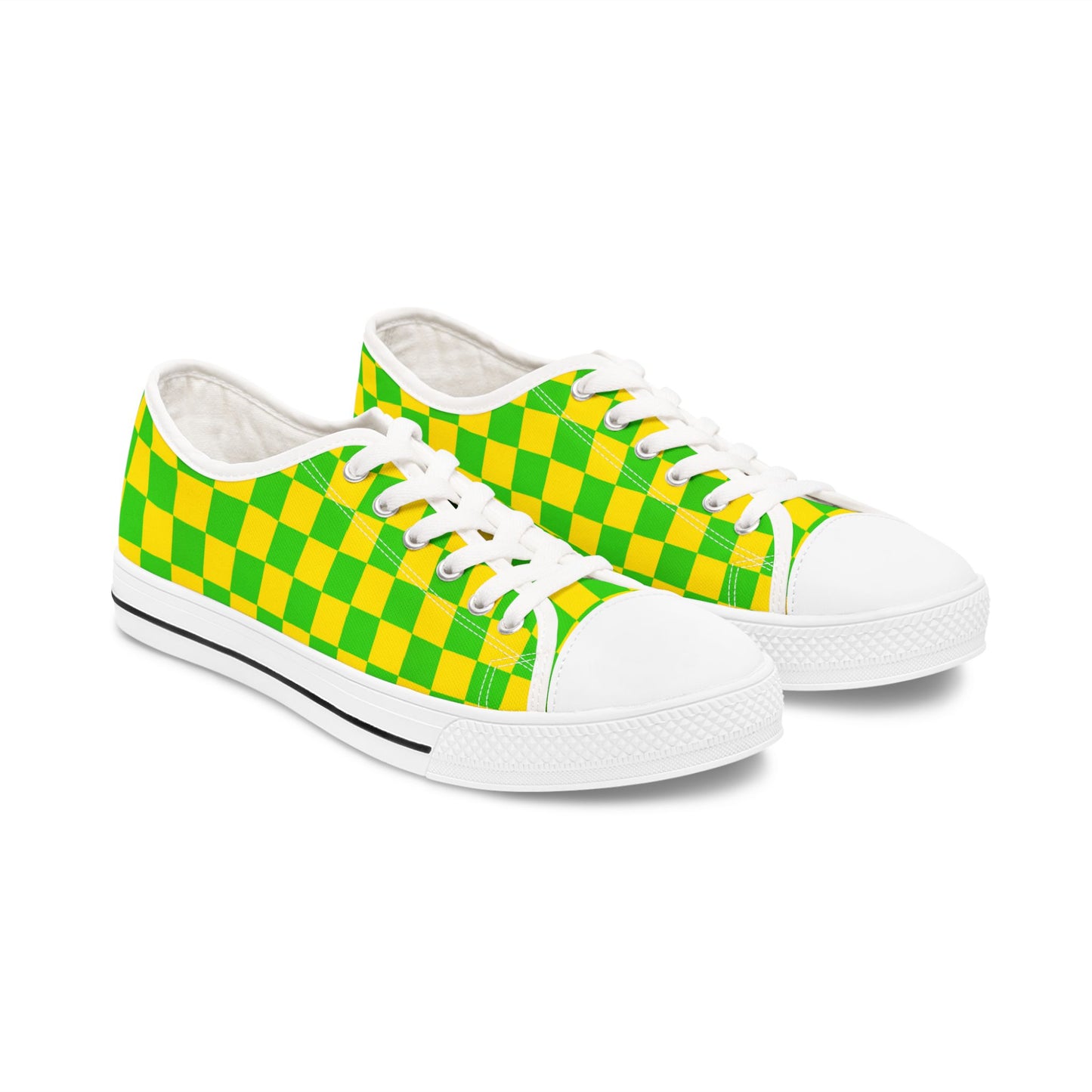 Vibrant Checkerboard Low Top Sneakers for Women, Stylish Everyday Footwear, Casual Sneakers, Trendy Shoes for Summer, Unique Gift Idea