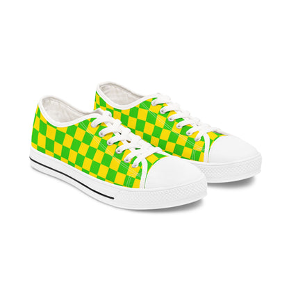 Vibrant Checkerboard Low Top Sneakers for Women, Stylish Everyday Footwear, Casual Sneakers, Trendy Shoes for Summer, Unique Gift Idea
