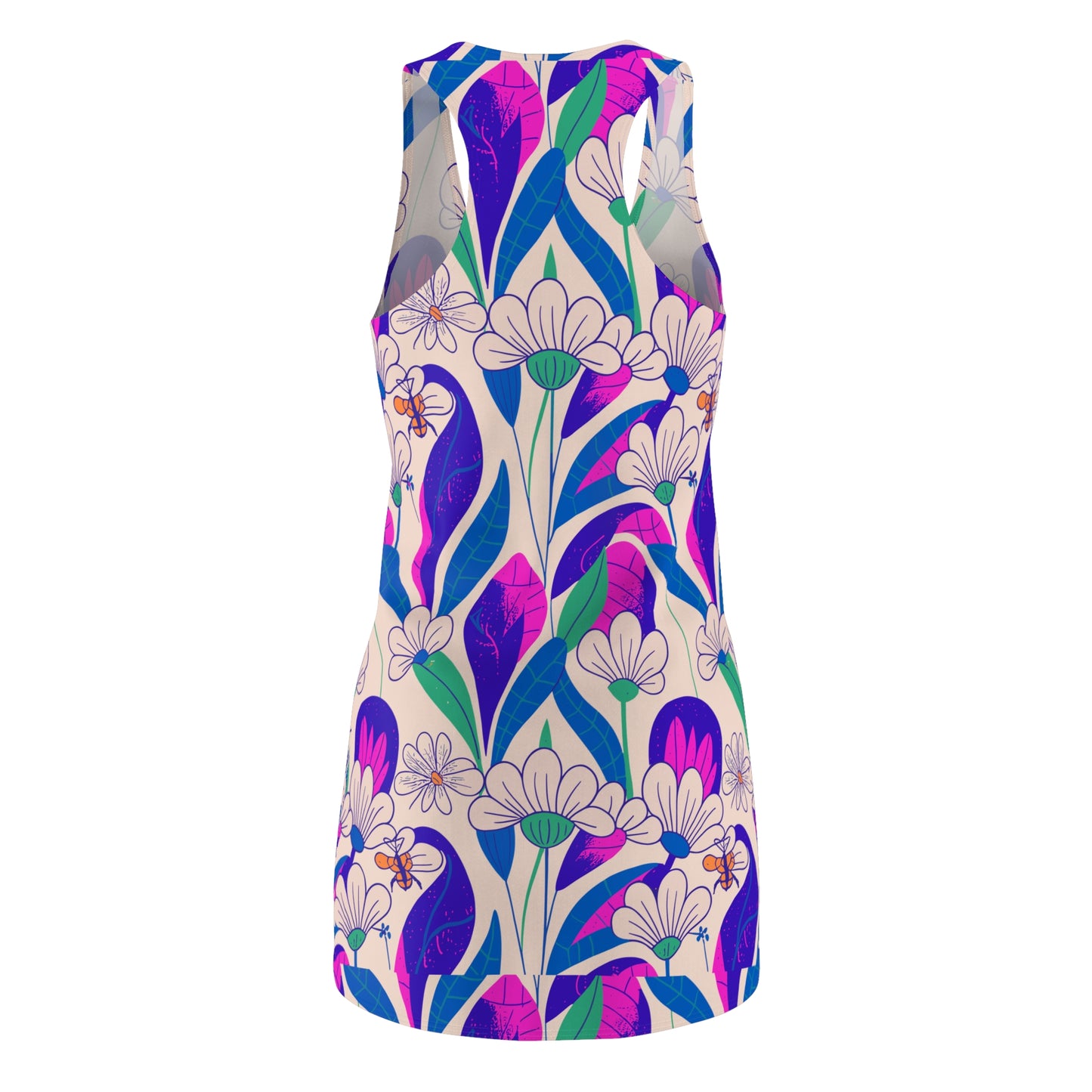 Vibrant Floral Racerback Dress