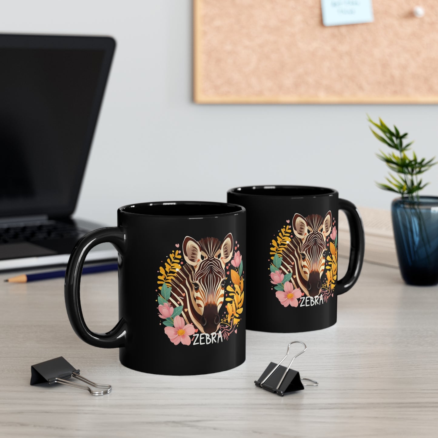 Zebra 11oz Black Mug