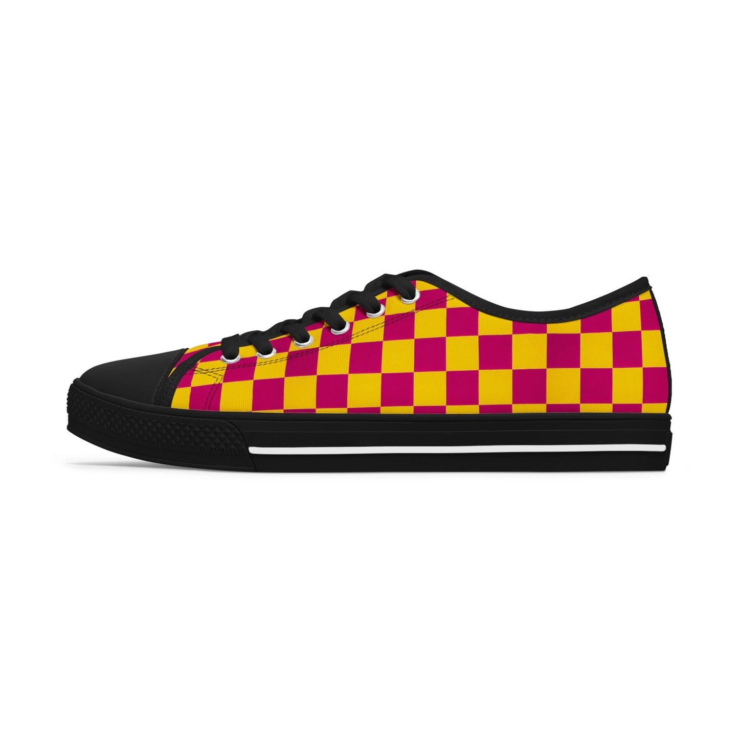 Vibrant Checkerboard Low Top Sneakers for Stylish Women, Trendy Footwear, Casual Chic, Summer Fashion, Unique Gift Idea