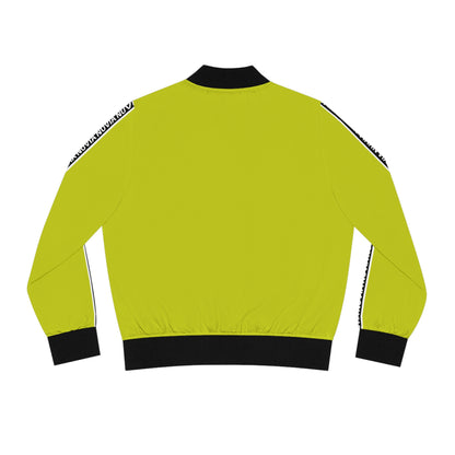 Nuvia lime green Women's Bomber Jacket (AOP)