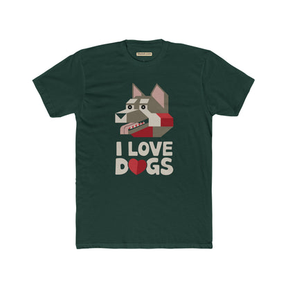 I love dogs Unisex Cotton Crew Tee