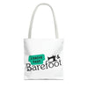 I Drive Fast & Barefoot Tote Bag (AOP)