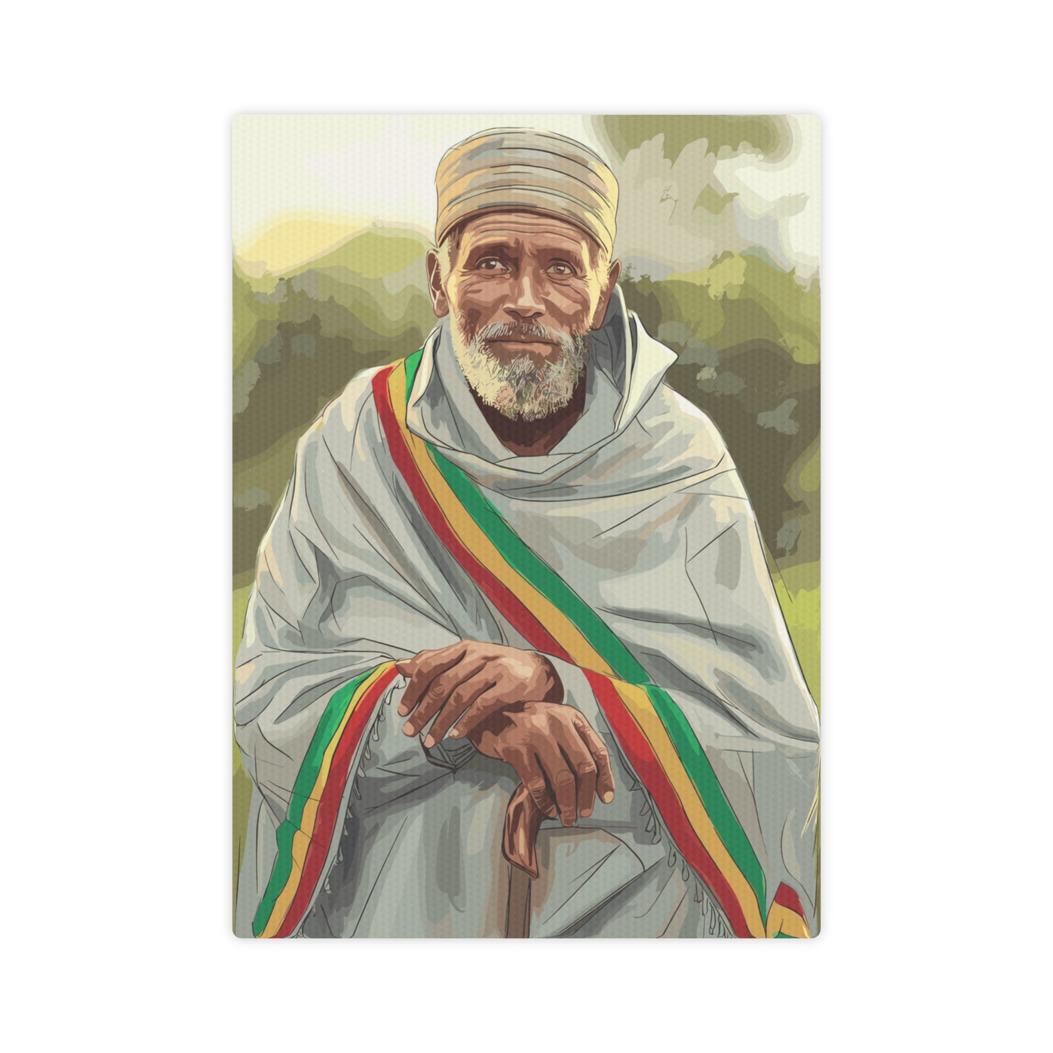 Ethiopian Father Canvas Photo Tile