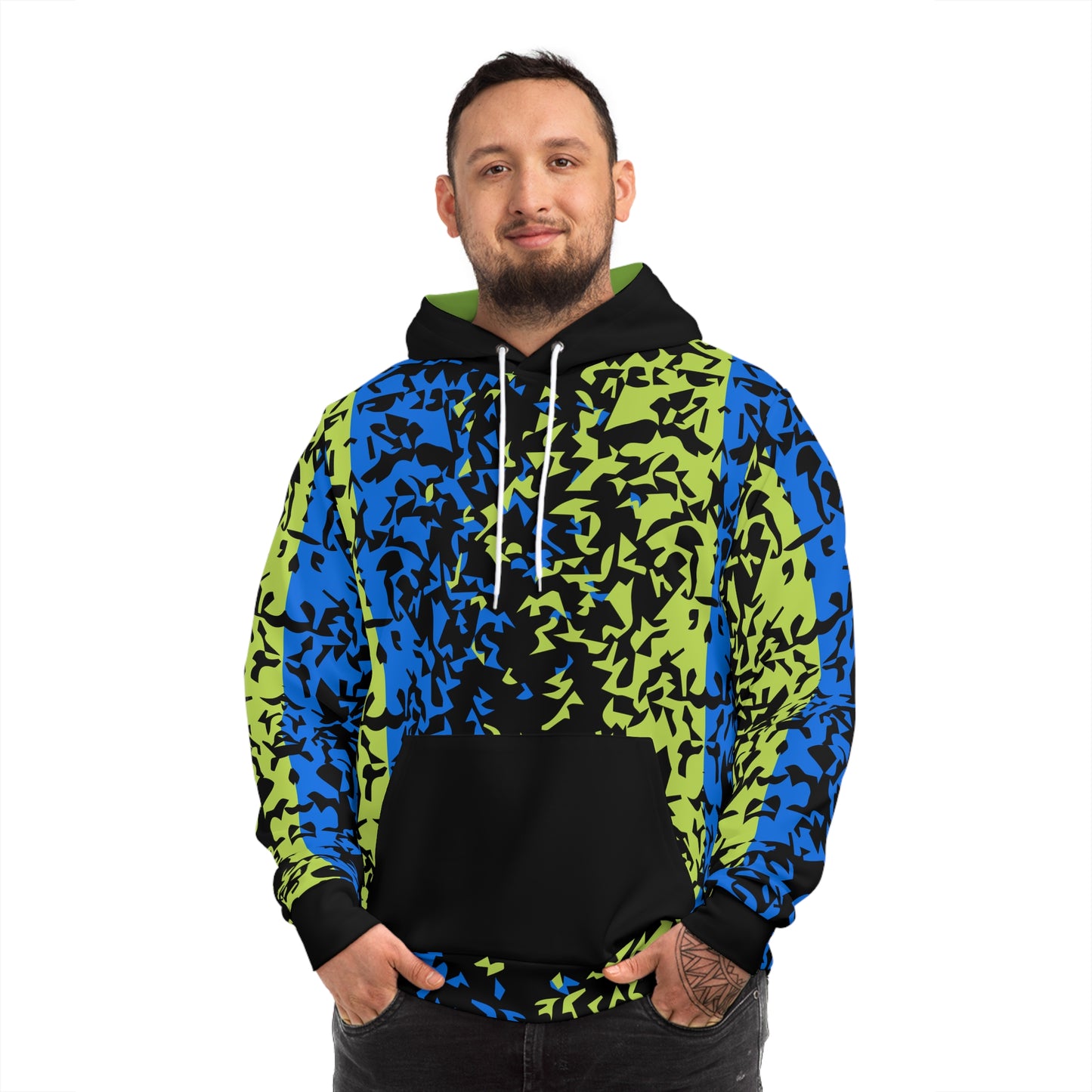 Vibrant Abstract Pattern Hoodie - Colorful Streetwear Style