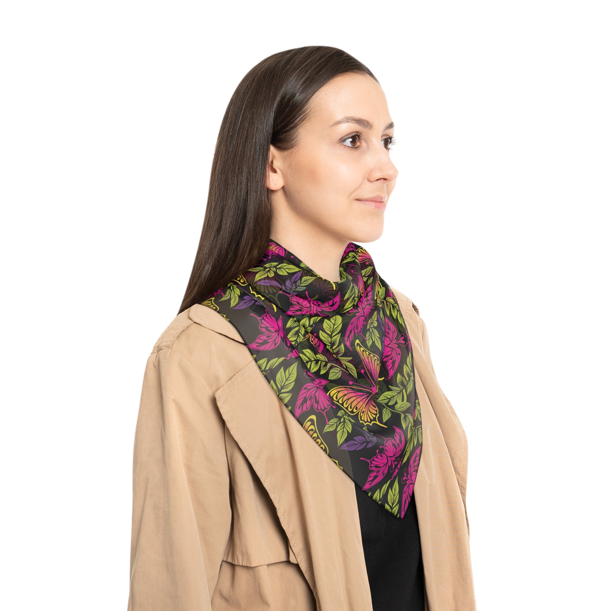 Elegant Butterfly Poly Scarf