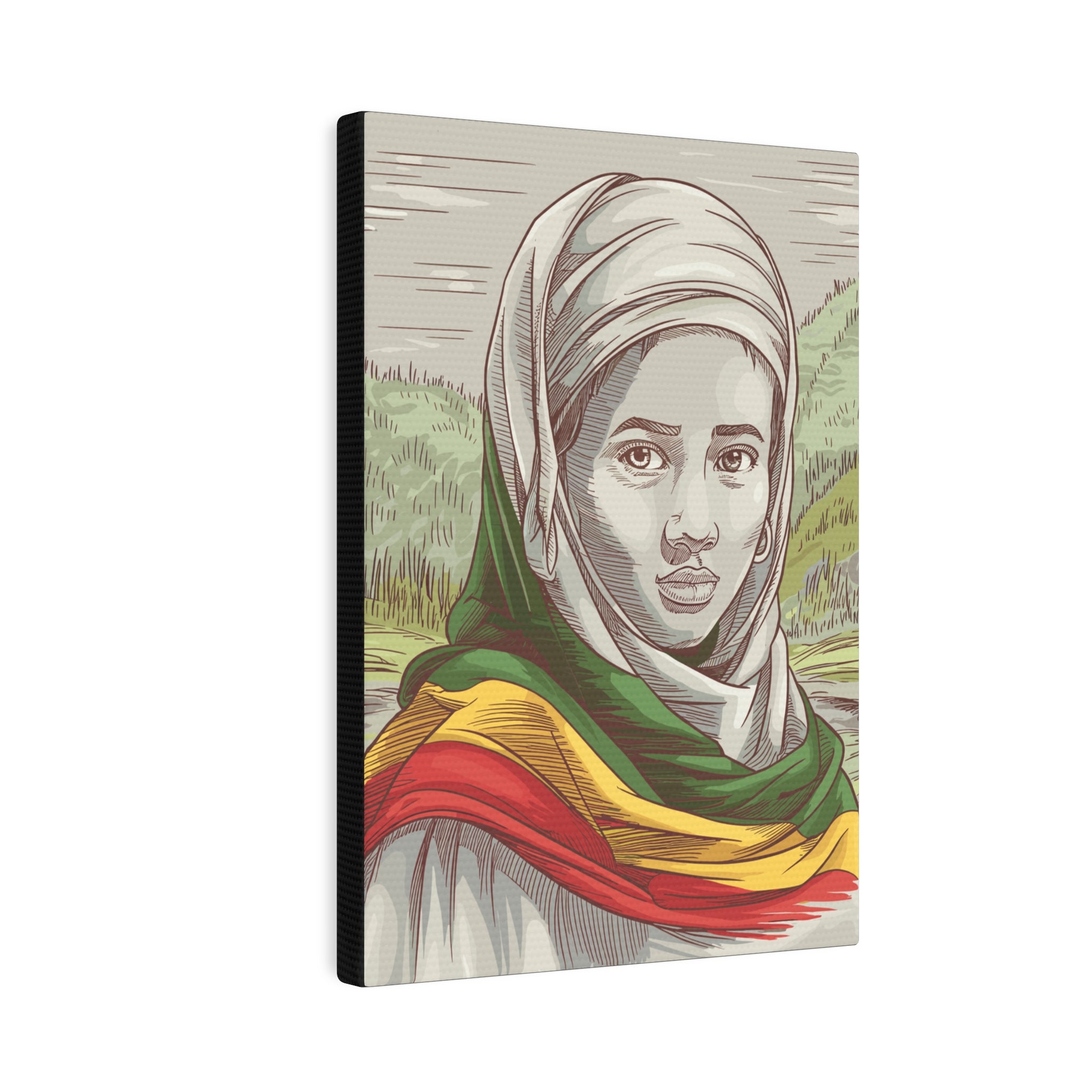 Ethiopian Beautiful girl wall Canvas Photo Tile