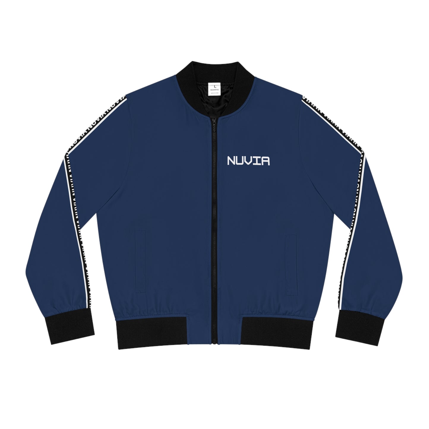 Nuvia blue Women's Bomber Jacket (AOP)