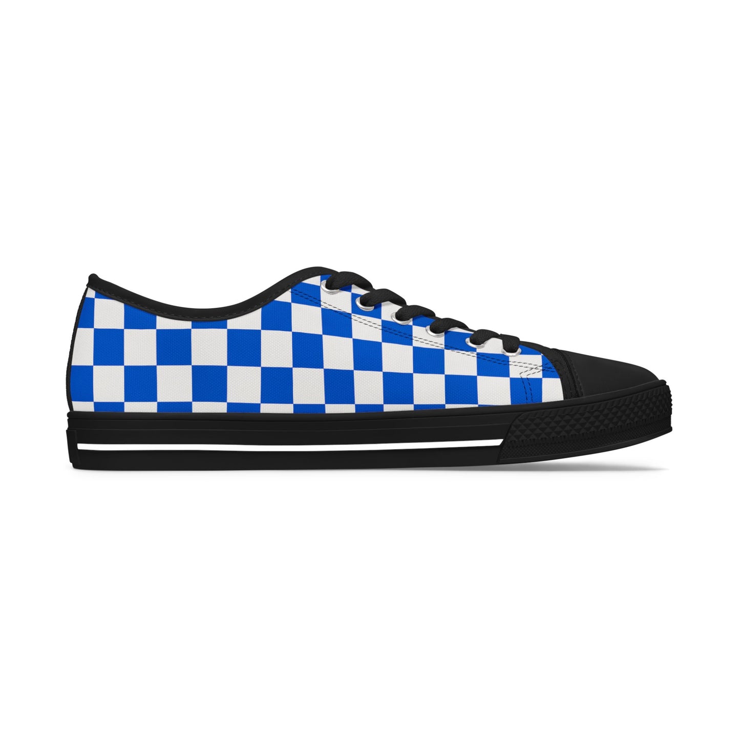 Blue Checkered Pattern Women's Low Top Sneakers - Stylish Casual Footwear, Fashionable Comfortable Shoes, Summer Sneakers, Trendy Gift for [...]