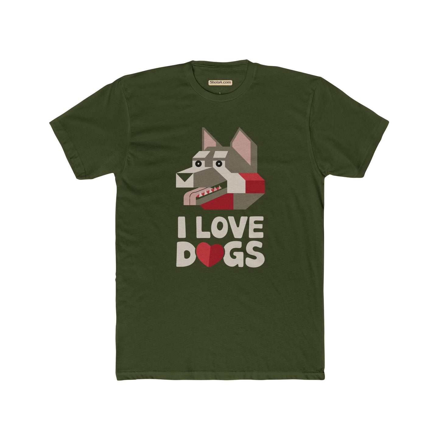 I love dogs Unisex Cotton Crew Tee