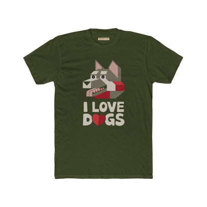 I love dogs Unisex Cotton Crew Tee