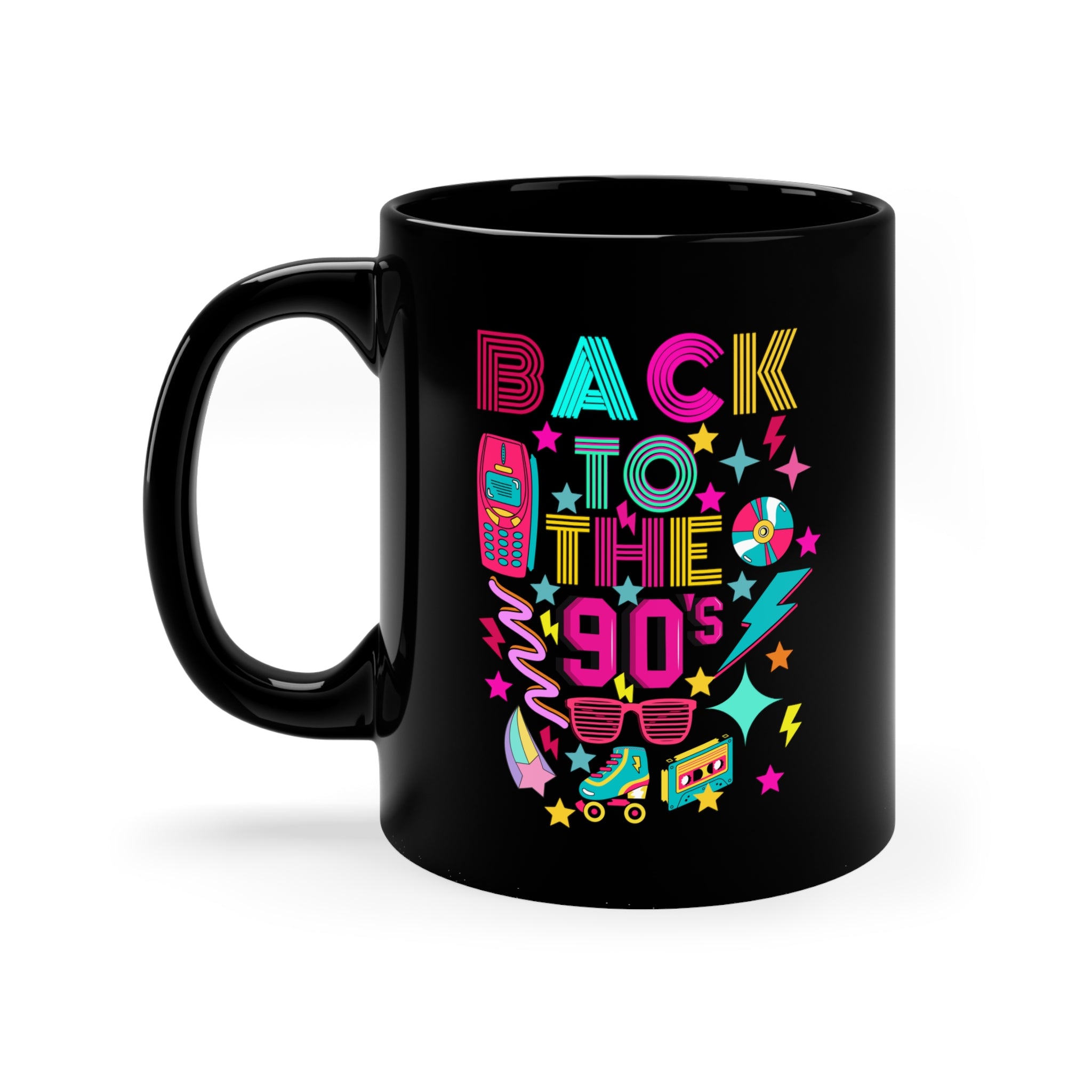 BACK TO THE 90's  11oz Black Mug