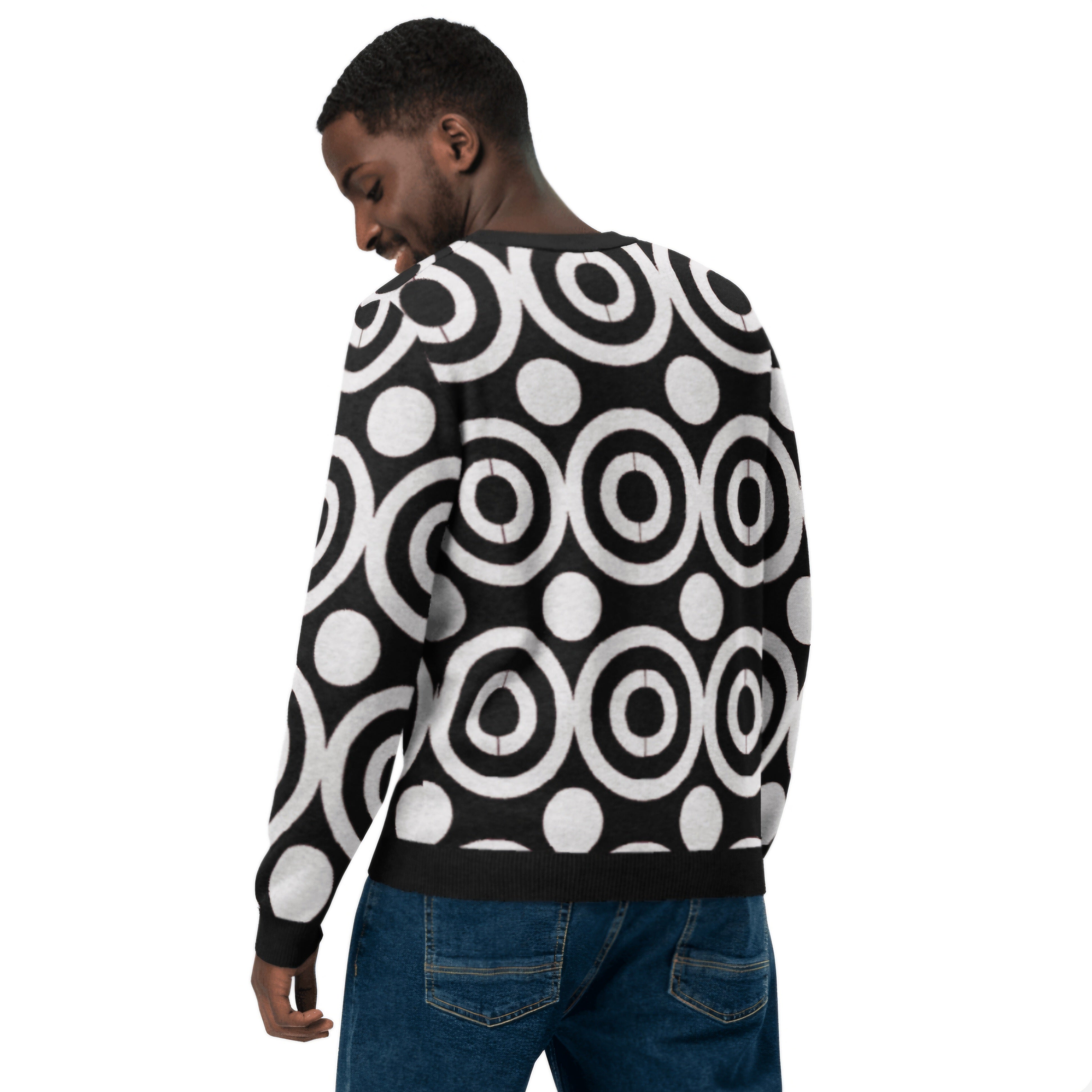 Black Circle Knitted crew neck sweater