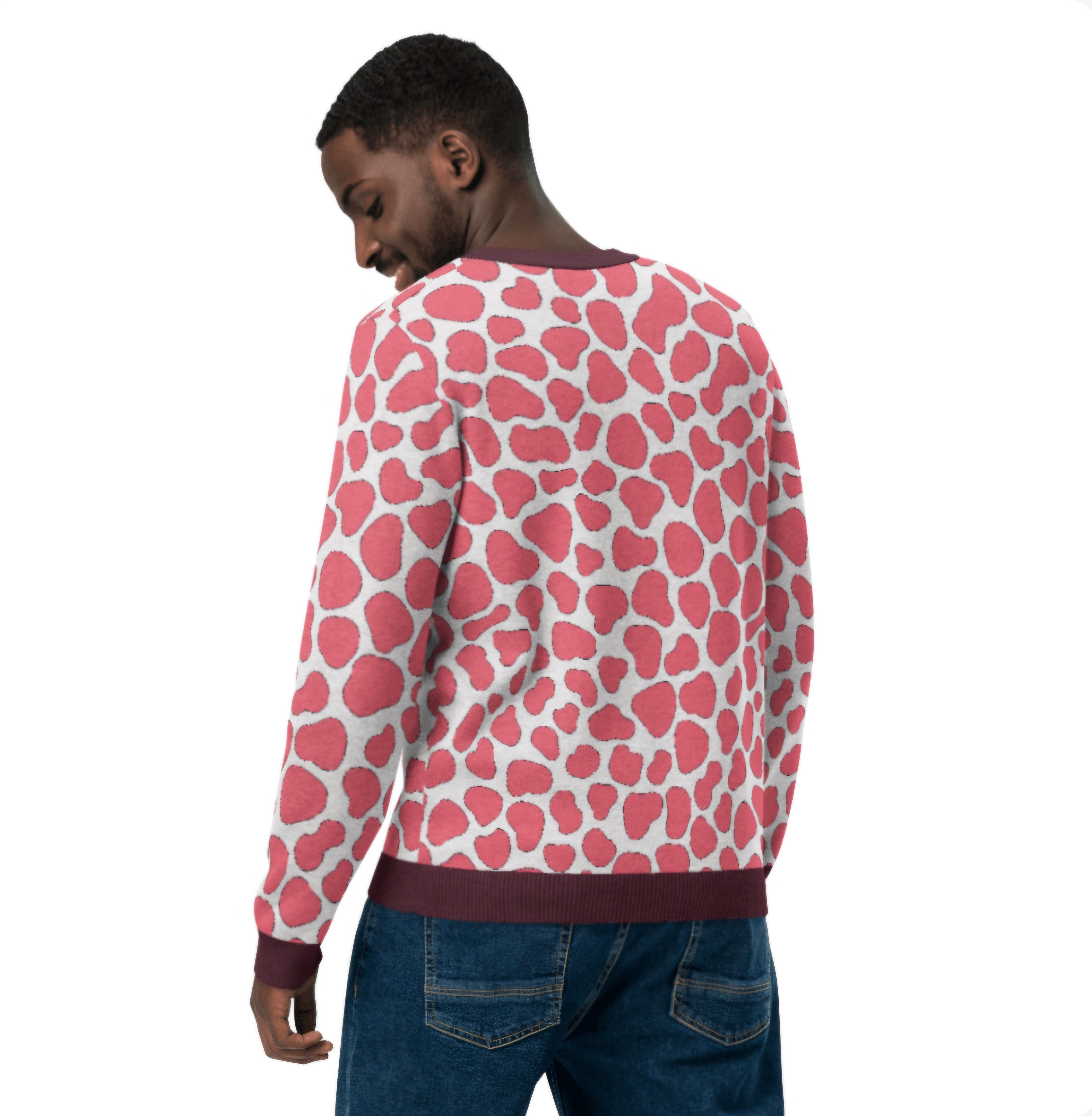 Pink Camo Knitted crew neck sweater