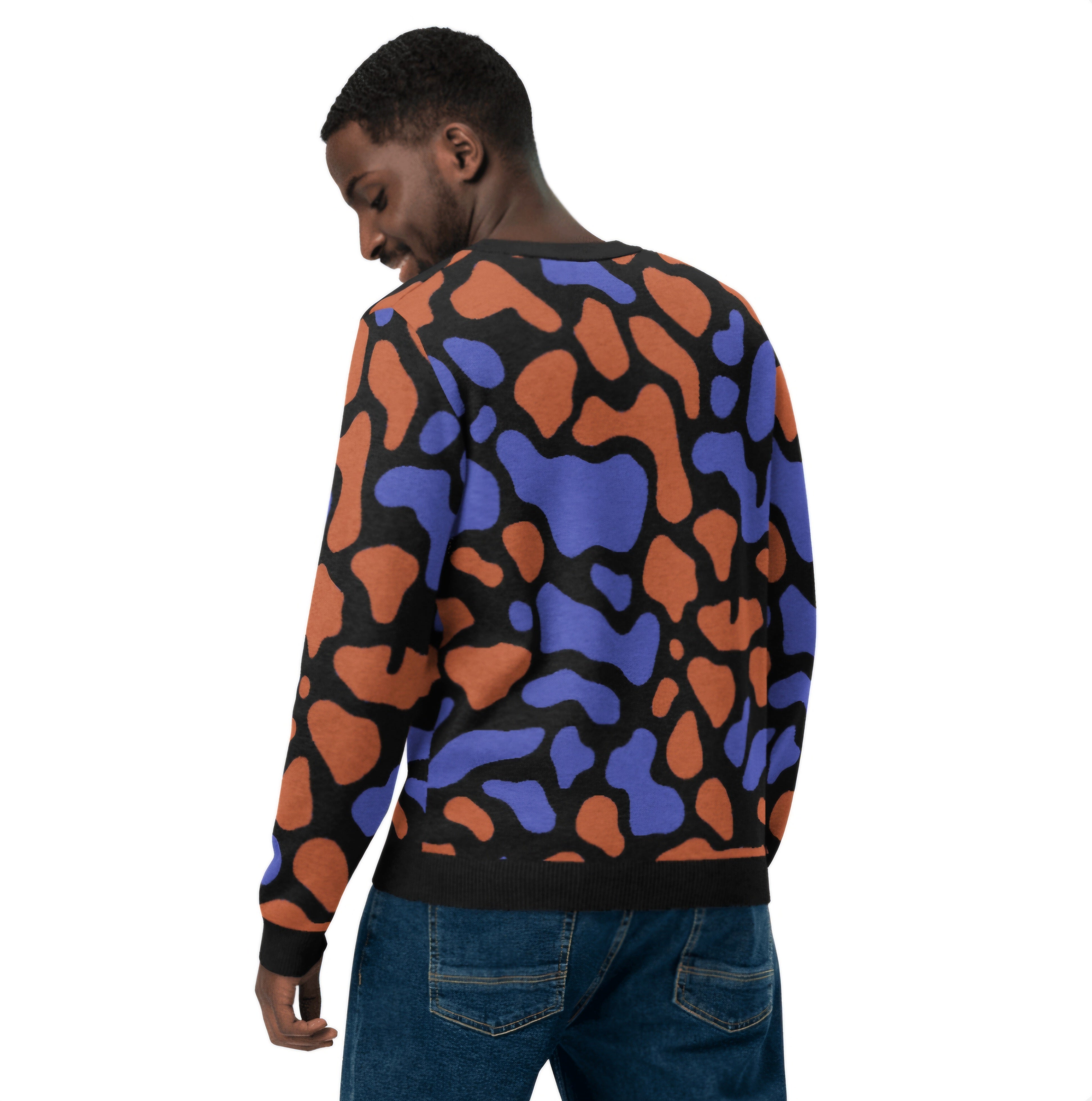 Royal Orange Knitted crew neck sweater