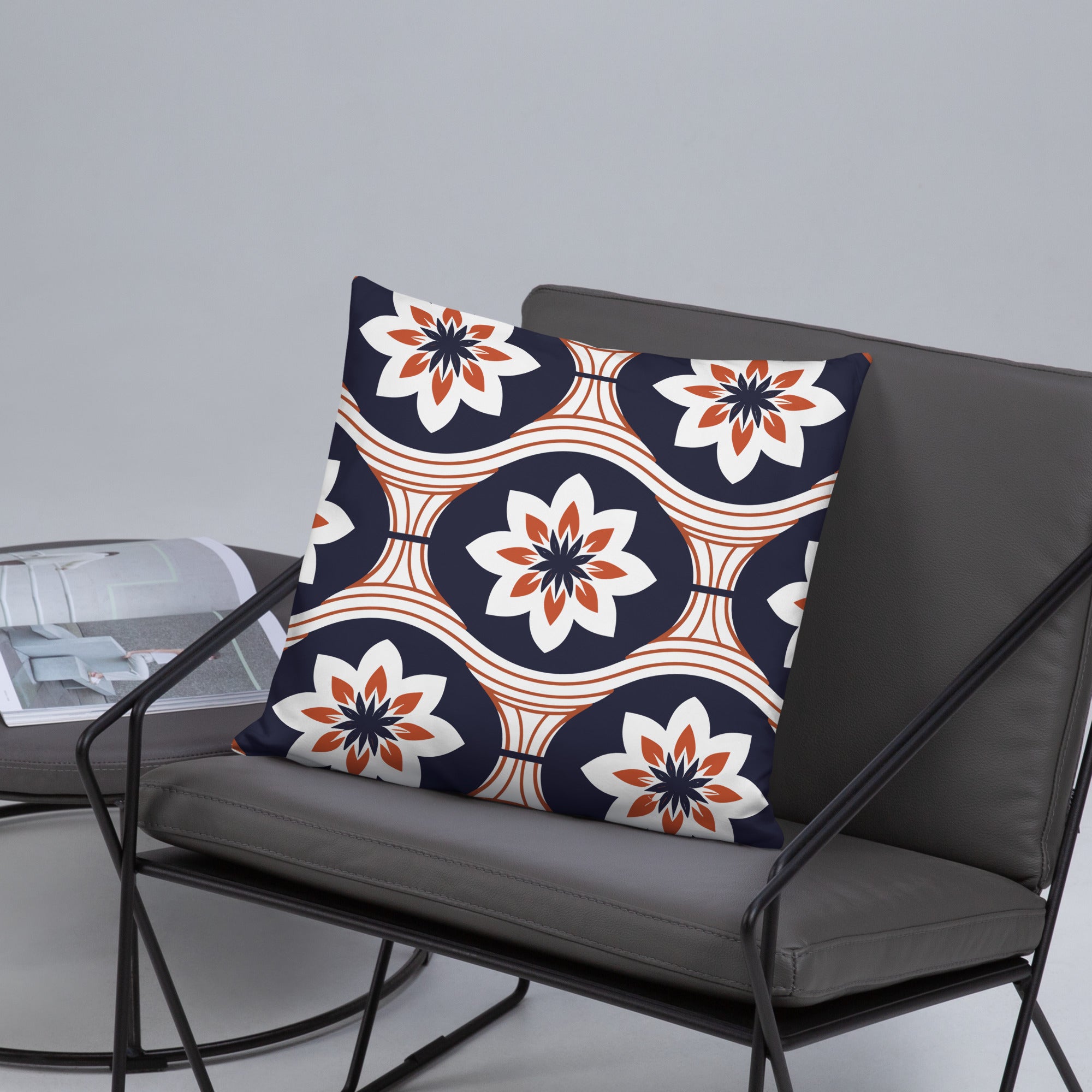 Orange Flower Basic Pillow